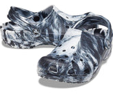 Women/Men Classic Marbled Clog White / Black | Crocs Clogs