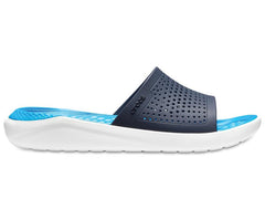 Women/Men LiteRide™ Slide Navy / White | Crocs Sandals