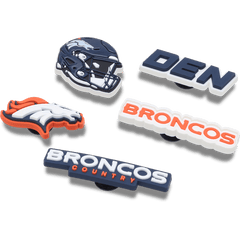 NFL Denver Broncos 5 Pack Jibbitz Shoe Charm - Crocs