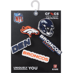 NFL Denver Broncos 5 Pack Jibbitz Shoe Charm - Crocs