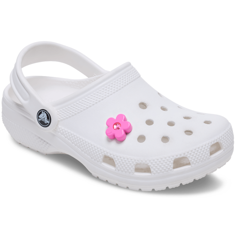Bright Pink Flower With Gem Jibbitz™ charms - Crocs