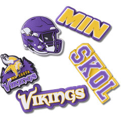 NFL Minnesota Vikings 5 Pack Jibbitz Shoe Charm - Crocs