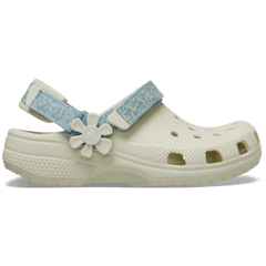 Kids’ Classic Denim Flower Adjustable Backstrap Clog - Crocs