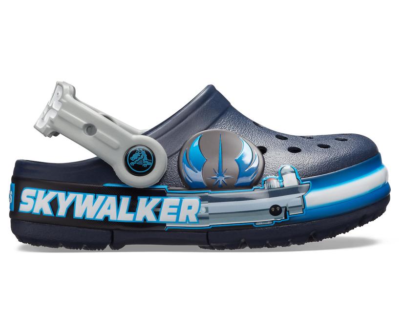 Boys Kids’ Crocs Fun Lab Luke Skywalker Lights Clog Navy | Crocs Clogs