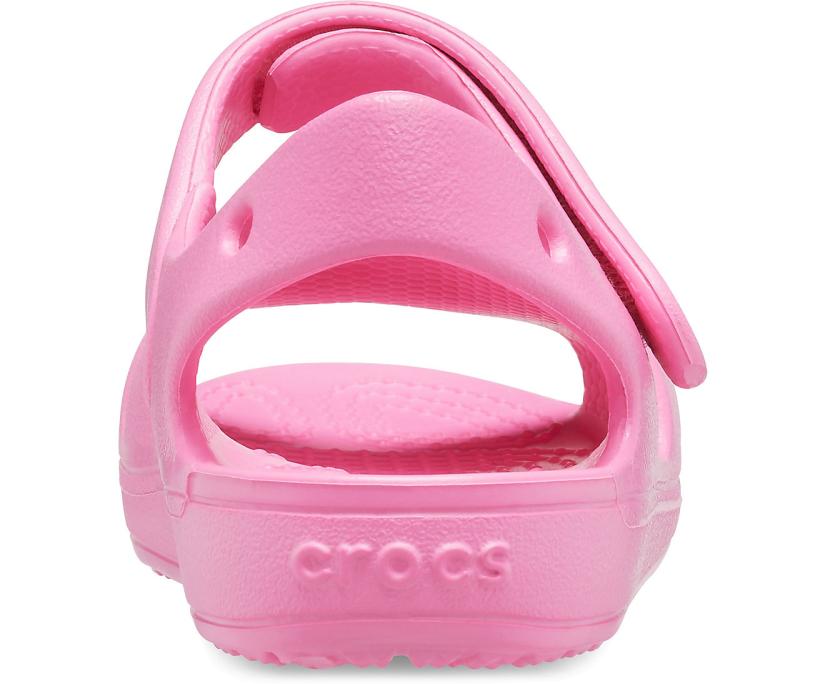 Girls Kids' Classic Cross-Strap Charm Sandal Pink Lemonade | Crocs Sandals