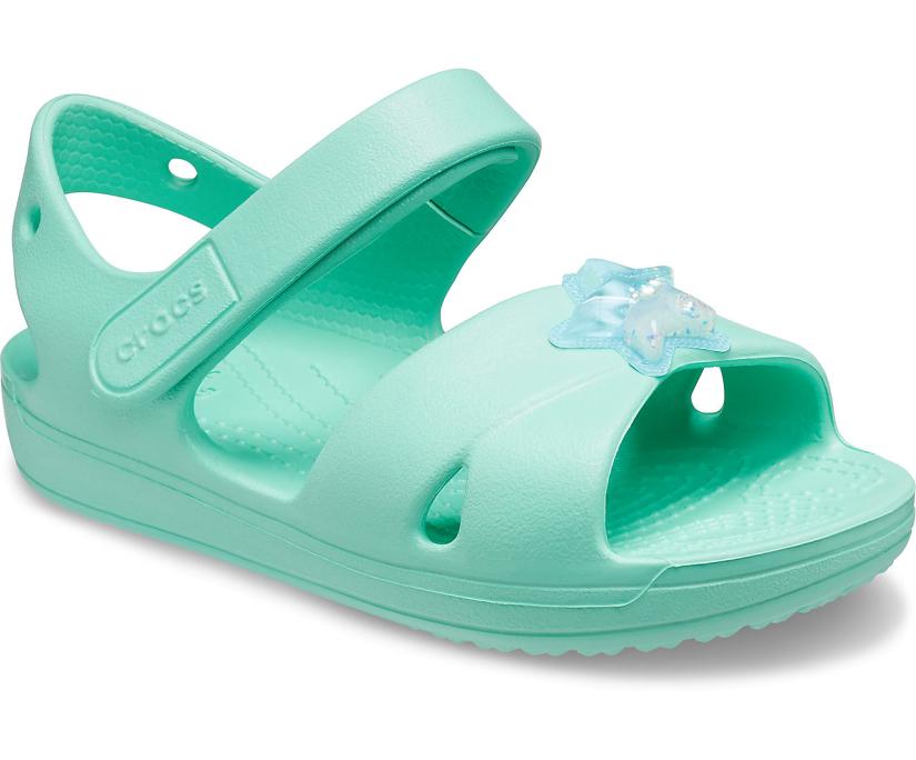 Girls Kids' Classic Cross-Strap Charm Sandal Pistachio | Crocs Sandals