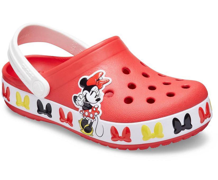 Girls Kids' Crocs Fun Lab Disney Minnie Mouse Band Clog Flame | Crocs Clogs