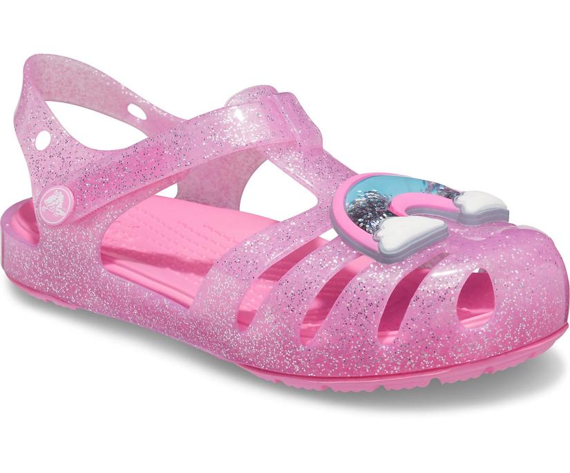 Girls Kids' Crocs Isabella Charm Sandal Pink Lemonade | Crocs Sandals