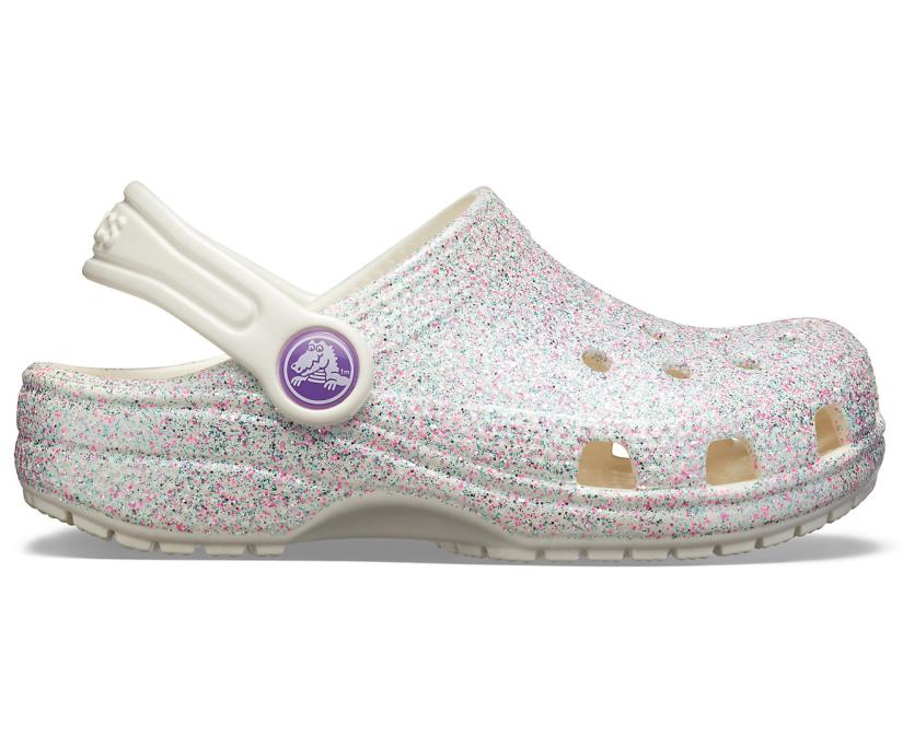 Girls Kids’ Classic Glitter Clog Oyster | Crocs Clogs