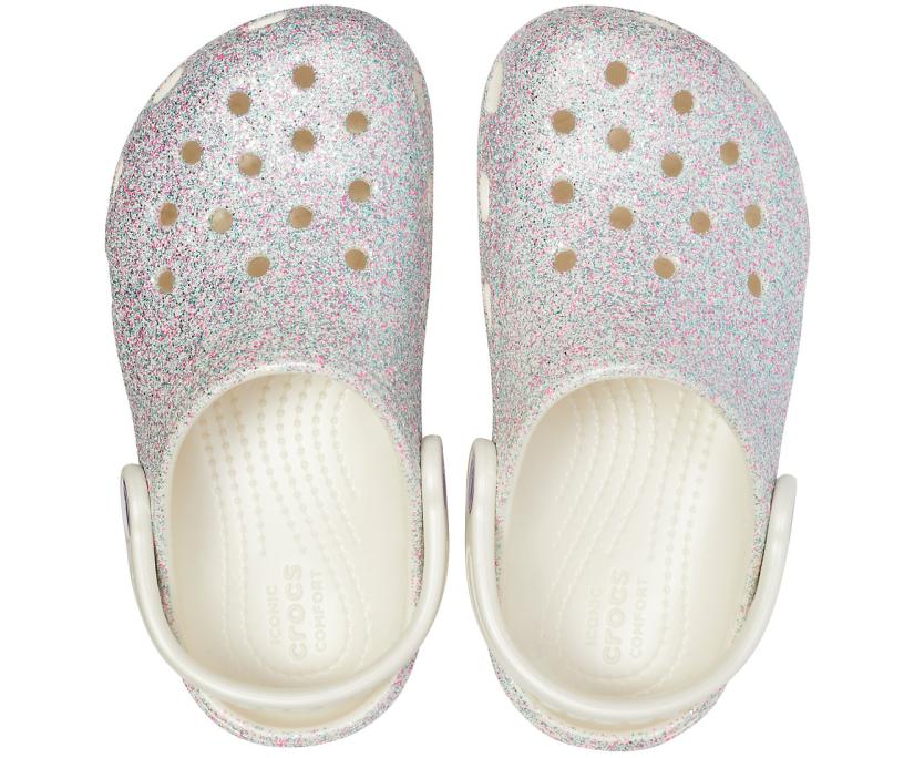 Girls Kids’ Classic Glitter Clog Oyster | Crocs Clogs