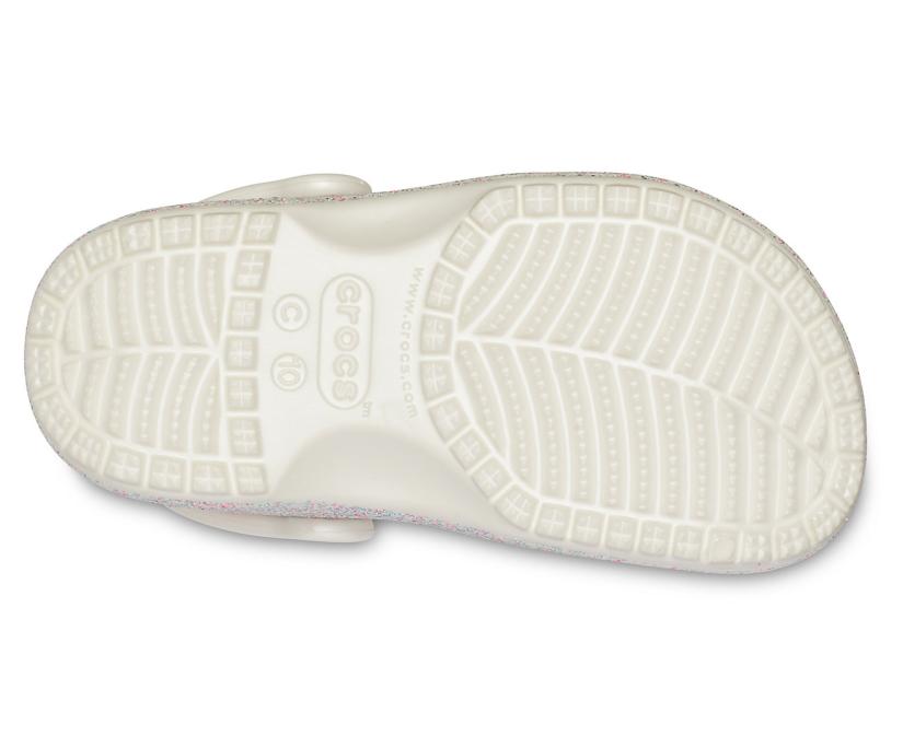 Girls Kids’ Classic Glitter Clog Oyster | Crocs Clogs