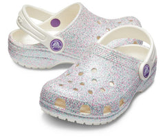 Girls Kids’ Classic Glitter Clog Oyster | Crocs Clogs