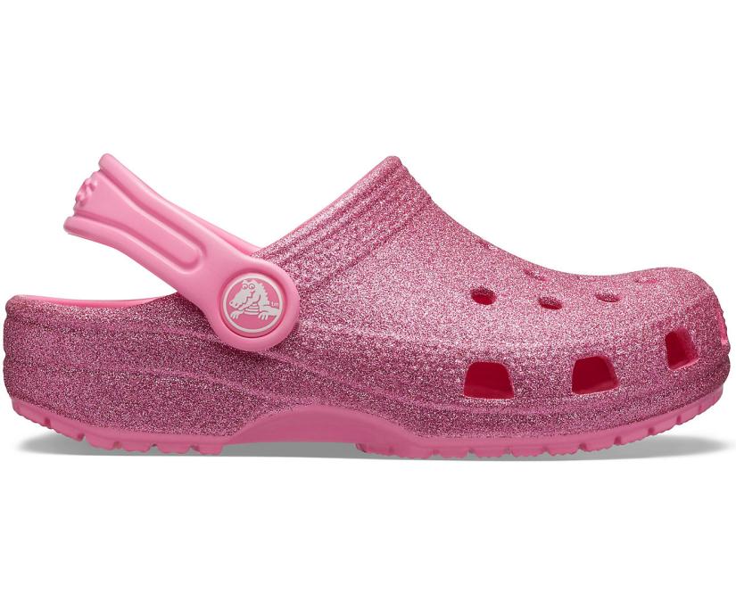 Girls Kids’ Classic Glitter Clog Pink Lemonade | Crocs Clogs