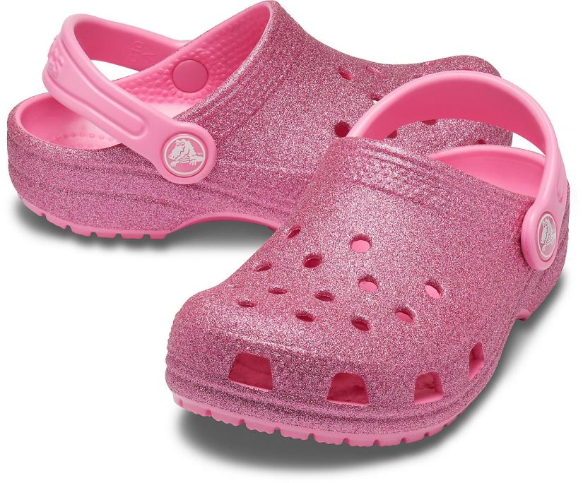 Girls Kids’ Classic Glitter Clog Pink Lemonade | Crocs Clogs