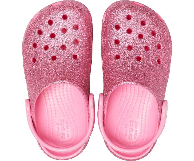 Girls Kids’ Classic Glitter Clog Pink Lemonade | Crocs Clogs