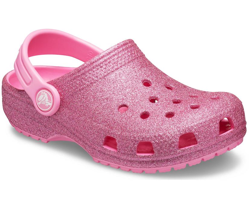 Girls Kids’ Classic Glitter Clog Pink Lemonade | Crocs Clogs