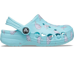 Girls/Boys Kids' Baya Graphic Clog Ice Blue | Crocs Clogs