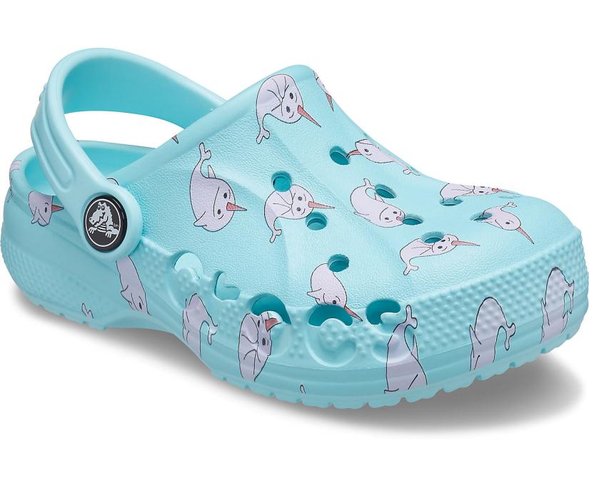 Girls/Boys Kids' Baya Graphic Clog Ice Blue | Crocs Clogs