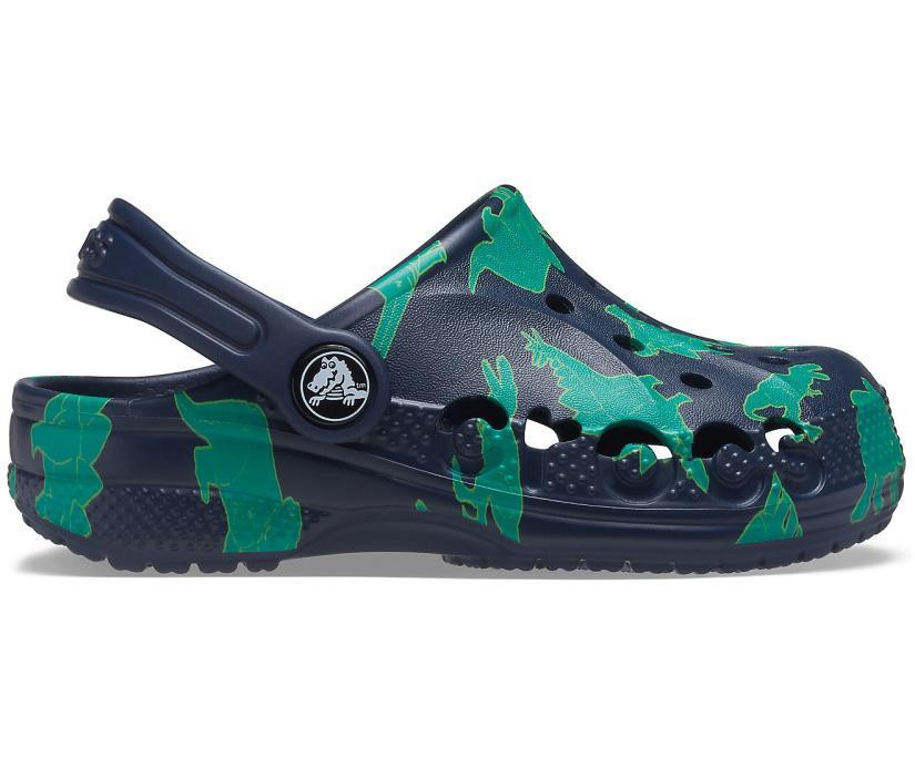 Girls/Boys Kids' Baya Graphic Clog Navy / Multi | Crocs Clogs