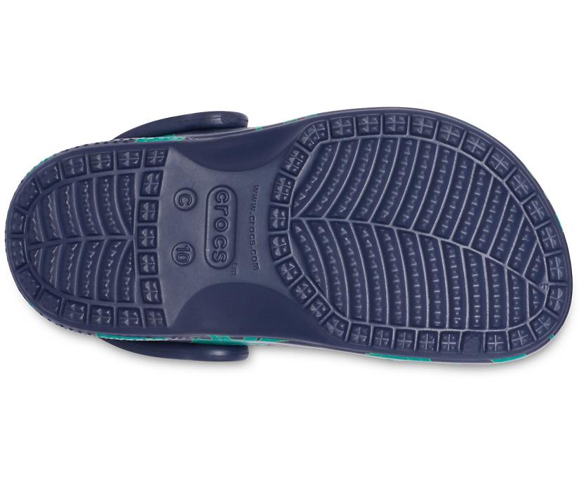 Girls/Boys Kids' Baya Graphic Clog Navy / Multi | Crocs Clogs