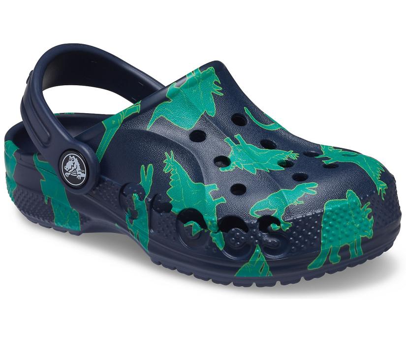 Girls/Boys Kids' Baya Graphic Clog Navy / Multi | Crocs Clogs
