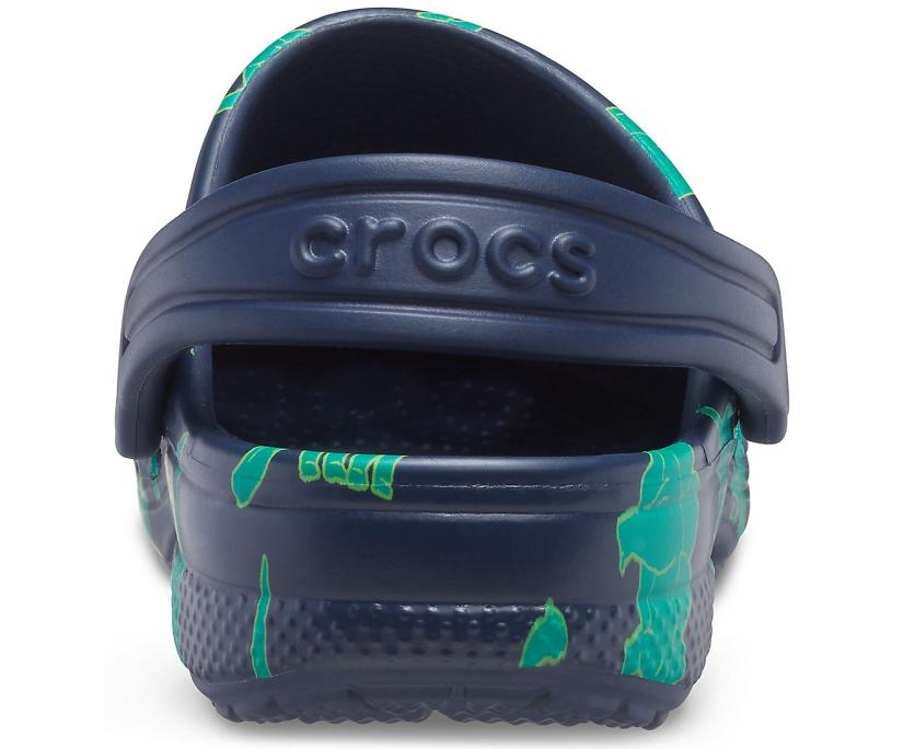 Girls/Boys Kids' Baya Graphic Clog Navy / Multi | Crocs Clogs