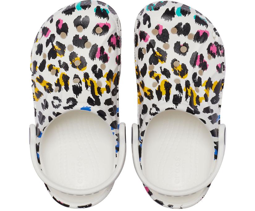 Girls/Boys Kids' Baya Graphic Clog White/leopard | Crocs Clogs