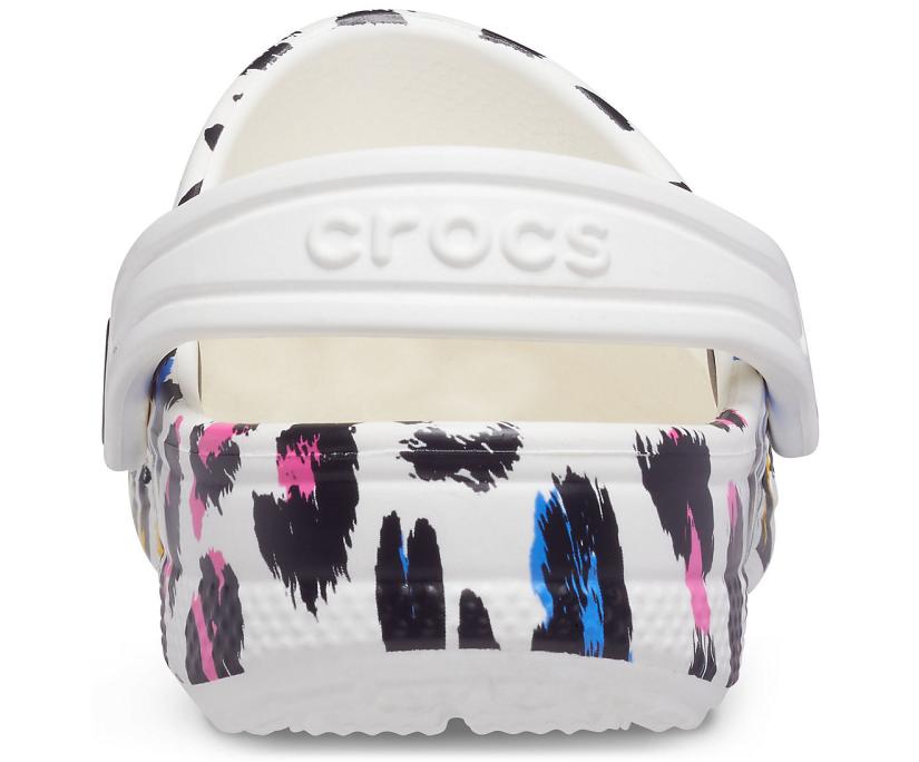 Girls/Boys Kids' Baya Graphic Clog White/leopard | Crocs Clogs