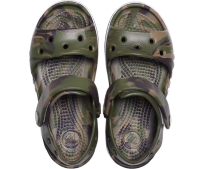 Girls/Boys Kids' Bayaband Marbled Sandal Army Green / Multi | Crocs Sandals