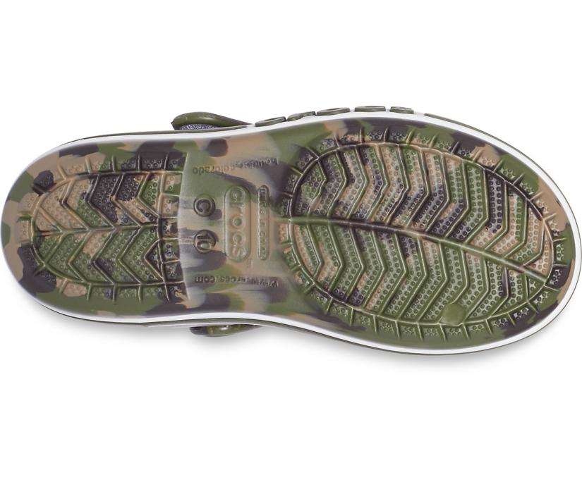 Girls/Boys Kids' Bayaband Marbled Sandal Army Green / Multi | Crocs Sandals