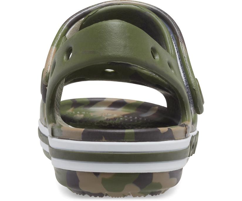 Girls/Boys Kids' Bayaband Marbled Sandal Army Green / Multi | Crocs Sandals