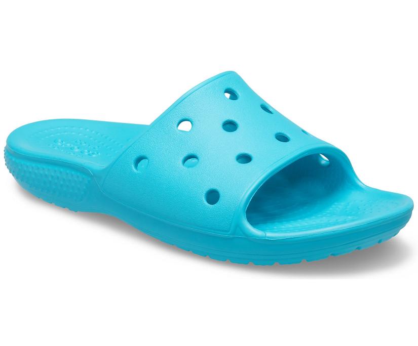 Girls/Boys Kids' Classic Crocs Slide Digital Aqua | Crocs Sandals
