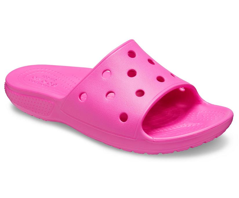 Girls/Boys Kids' Classic Crocs Slide Electric Pink | Crocs Sandals