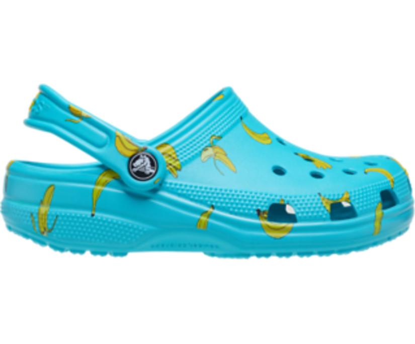 Girls/Boys Kids' Classic Food Print Clog Digital Aqua | Crocs Clogs