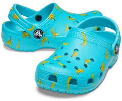 Girls/Boys Kids' Classic Food Print Clog Digital Aqua | Crocs Clogs