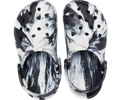 Girls/Boys Kids' Classic Marbled Clog White / Black | Crocs Clogs