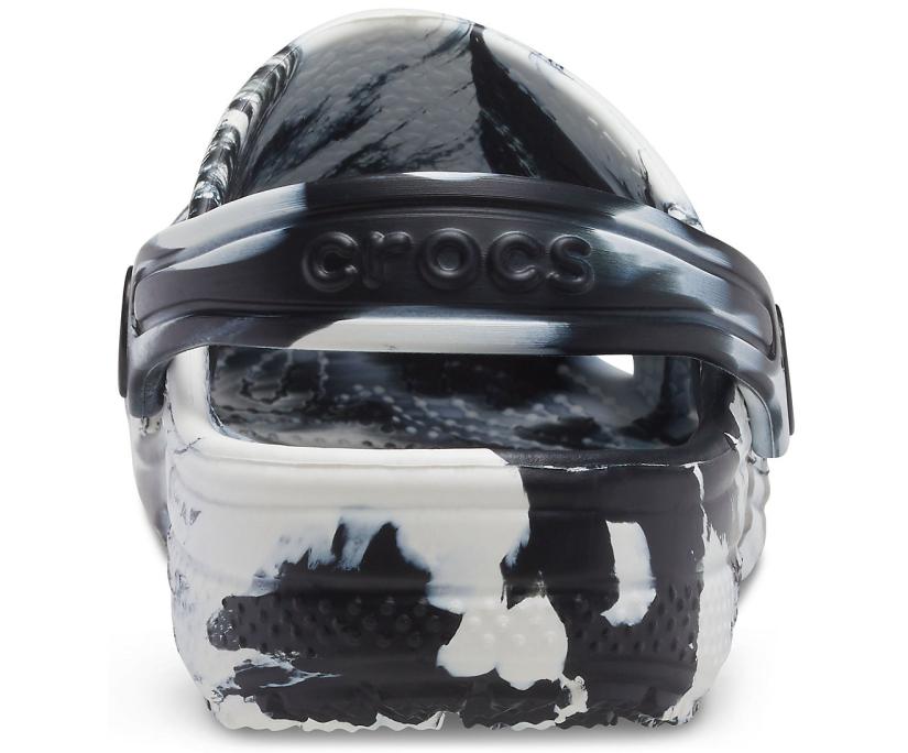 Girls/Boys Kids' Classic Marbled Clog White / Black | Crocs Clogs