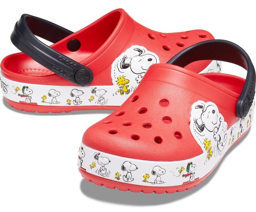 Girls/Boys Kids' Crocs Fun Lab Snoopy® Woodstock® Clog Flame | Crocs Clogs