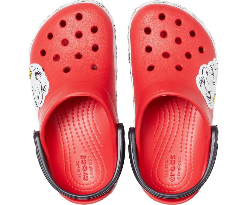 Girls/Boys Kids' Crocs Fun Lab Snoopy® Woodstock® Clog Flame | Crocs Clogs