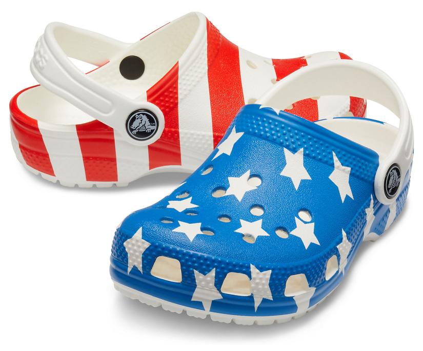 Girls/Boys Kids’ Classic American Flag Clog White / Multi | Crocs Clogs