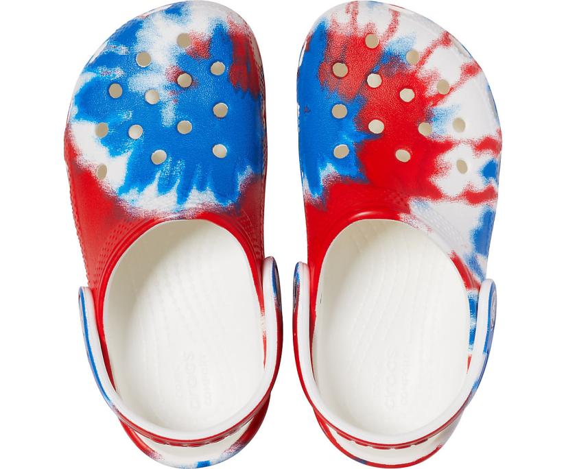 Girls/Boys Kids’ Classic Tie-Dye Graphic Clog Multi / White | Crocs Clogs