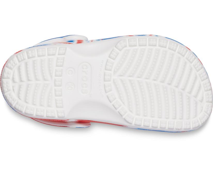 Girls/Boys Kids’ Classic Tie-Dye Graphic Clog Multi / White | Crocs Clogs