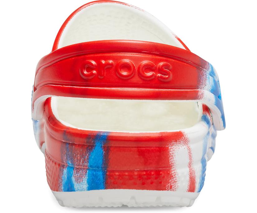 Girls/Boys Kids’ Classic Tie-Dye Graphic Clog Multi / White | Crocs Clogs