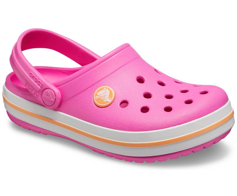 Girls/Boys Kids’ Crocband™ Clog Electric Pink/cantaloupe | Crocs Clogs