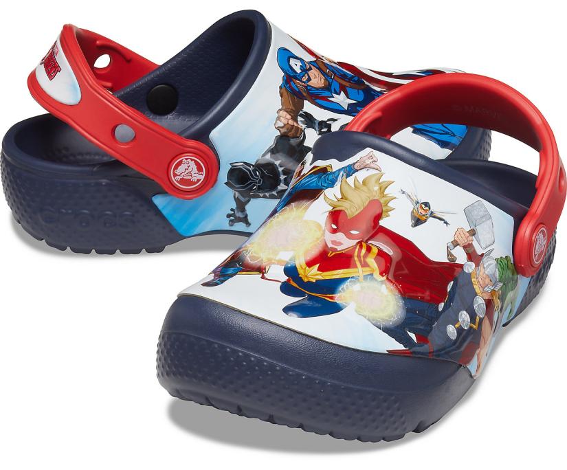 Girls/Boys Kids’ Crocs Fun Lab Avengers Patch Clog Navy | Crocs Clogs