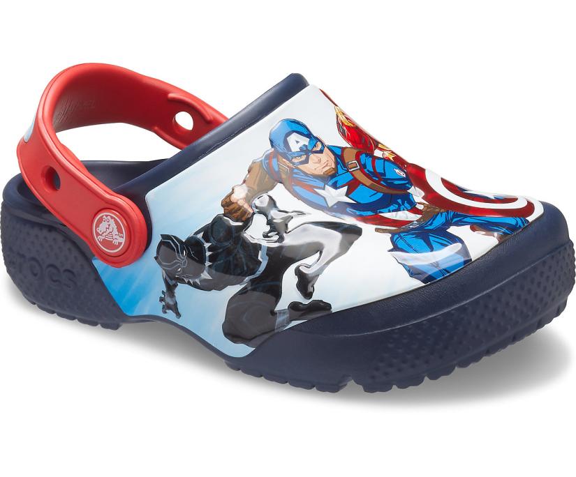 Girls/Boys Kids’ Crocs Fun Lab Avengers Patch Clog Navy | Crocs Clogs