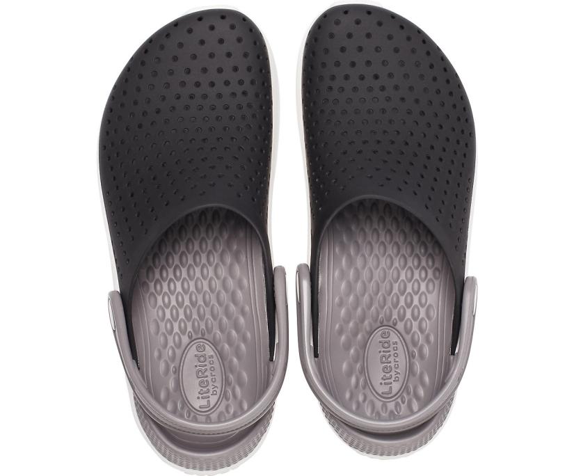 Girls/Boys Kids’ LiteRide™ Clog Black / White | Crocs Clogs