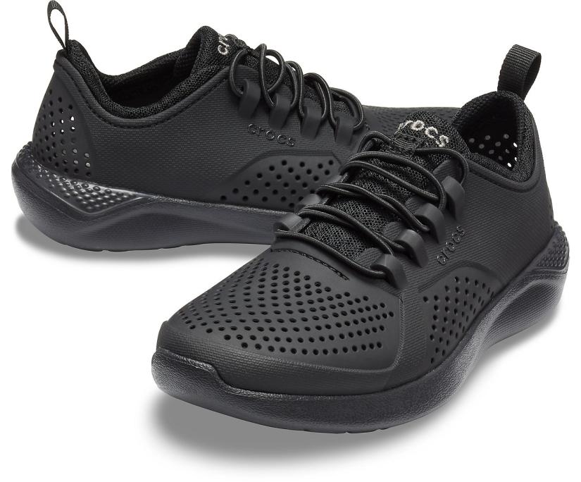 Girls/Boys Kids’ LiteRide™ Pacer Black / Black | Crocs Sneakers