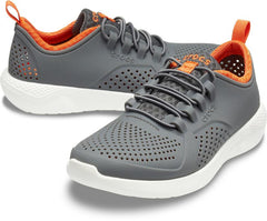 Girls/Boys Kids’ LiteRide™ Pacer Charcoal / White | Crocs Sneakers
