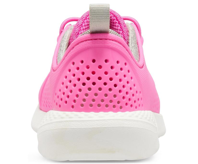 Girls/Boys Kids’ LiteRide™ Pacer Electric Pink / White | Crocs Sneakers